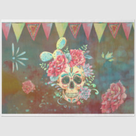 Sugar Skull Decoupage Paper Dia de Los Muertos Seidenpapier