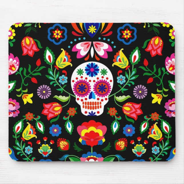 Sugar Skull, Dia de los Muertos #18 Mousepad (Vorne)