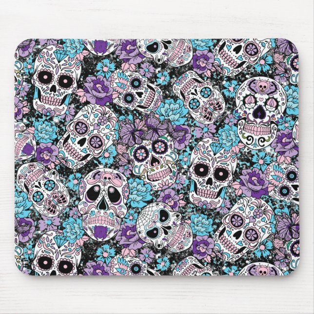 Sugar Skull, Dia de los Muertos #24 Mousepad (Vorne)