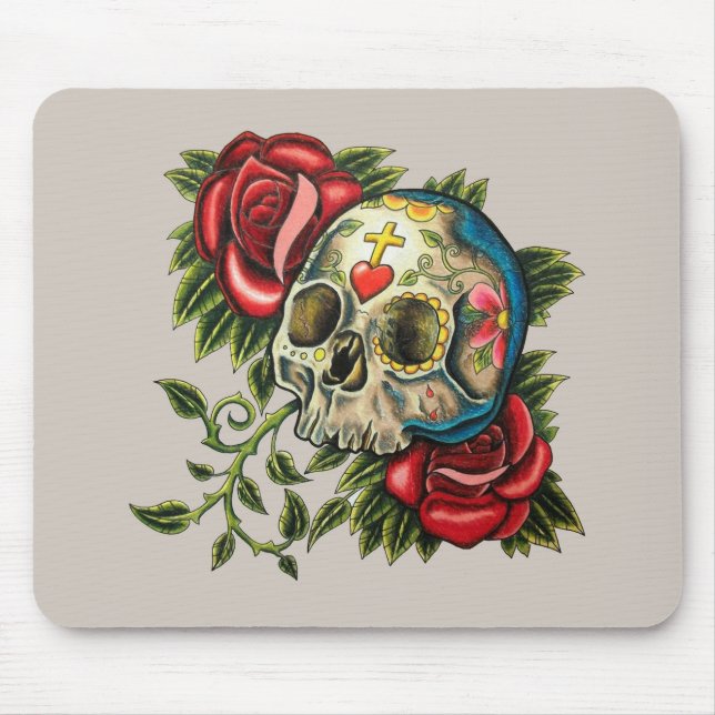 Sugar Skull, Dia de los Muertos #26 Mousepad (Vorne)