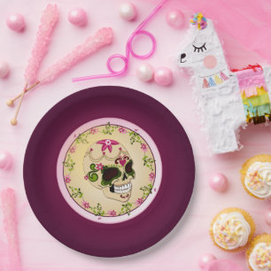 Sugar Skull Día De Los Muertos Pappteller