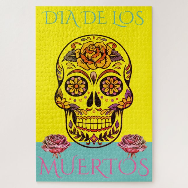 Sugar Skull Dia De Los Muertos Puzzle (Vertikal)