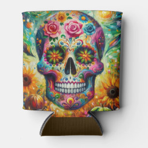 Sugar Skull Dia De Los Muertos Tag der Toten Dosenkühler