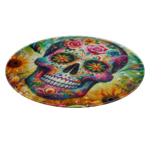 Sugar Skull Dia De Los Muertos Tag der Toten Schneidebrett