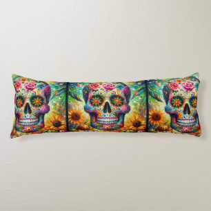 Sugar Skull Dia De Los Muertos Tag der Toten Seitenschläferkissen