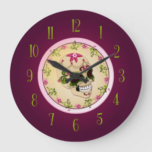 Sugar Skull [Día de Muertos] Große Wanduhr