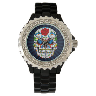 Sugar Skull Diamonds Mens Watch Armbanduhr