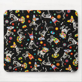 Sugar Skull Dog, Dia de los Muertos #15 Mousepad