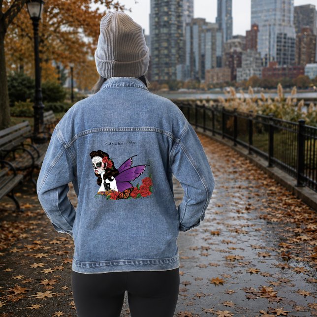 Sugar Skull Fairy Sunset Jeansjacke (Von Creator hochgeladen)