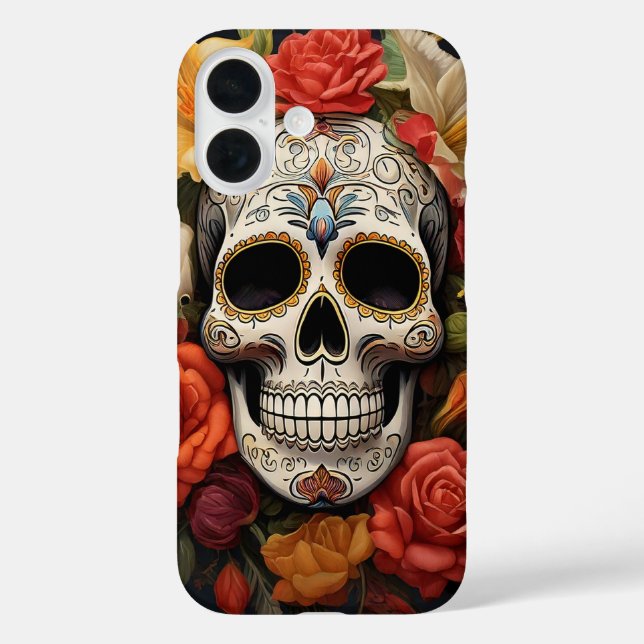 Sugar Skull Floral iPhone / iPad Gehäuse Case-Mate iPhone Hülle (Rückseite)