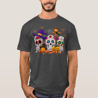 Sugar Skull Funny Halloween für Men Women Boys T-Shirt