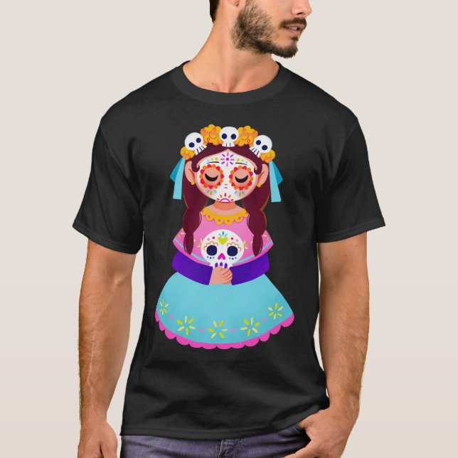 Sugar Skull Girl T-Shirt (Vorderseite)
