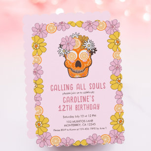 Sugar Skull Girls Geburtstagsparty Einladung