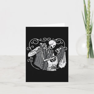 Sugar Skull Groom Bride Funny Dia Muertos Hallowee Karte