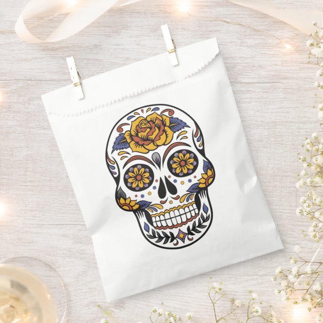 Sugar Skull Halloween-Party Geschenktütchen (Ausgeschnitten)