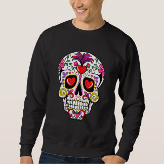 Sugar Skull Heart Eyes Valentines Day Cute Mexican Sweatshirt