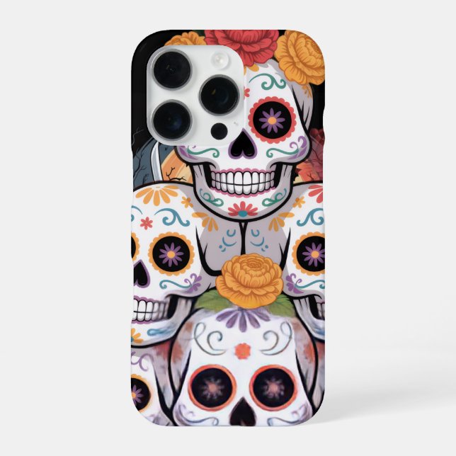 Sugar Skull iPhone Case Hülle (Rückseite)