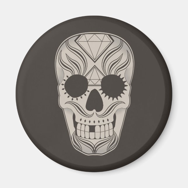 Sugar Skull-Kunstmagnet Magnet (Vorne)