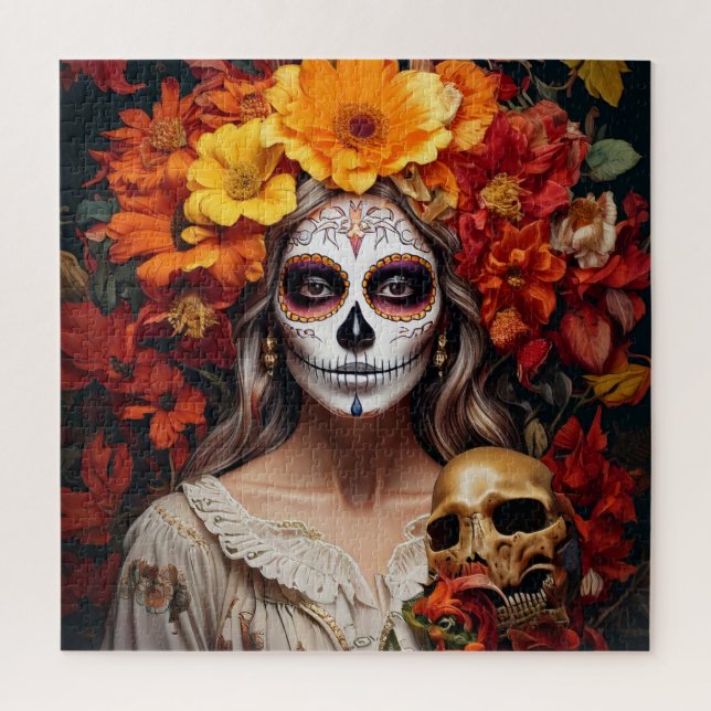 Sugar Skull Lady Puzzle (Vertikal)