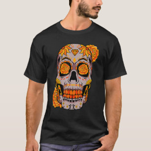 Sugar Skull Lazy Halloween Kostüm Cool mexikanisch T-Shirt