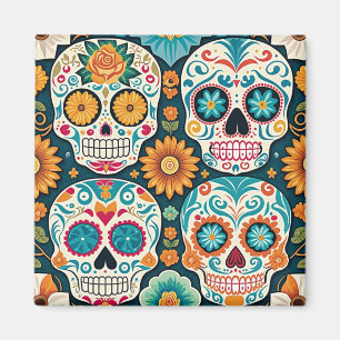 Sugar Skull Magnet Illustration