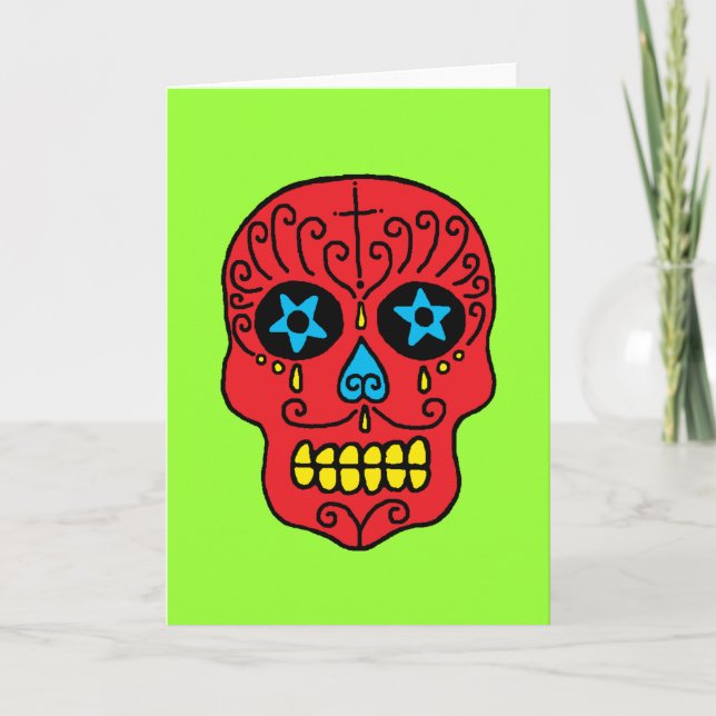 Sugar Skull Man Karte (Vorderseite)