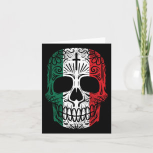 Sugar Skull mexikanische Flagge Cinco De Mayo Dia Karte