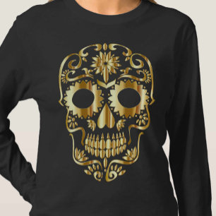 Sugar Skull Mexikanischer Tag der Toten Kulturkuns T-Shirt