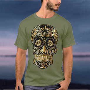 Sugar Skull Mexikanischer Tag der Toten Kulturkuns T-Shirt