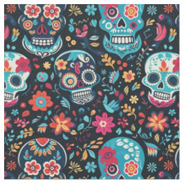 Sugar Skull Muster nahtlos Cinco De Mayo Stoff