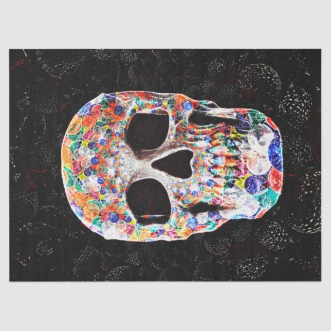 Sugar Skull Pop Art Balloons Design Seidenpapier (Vorderseite)