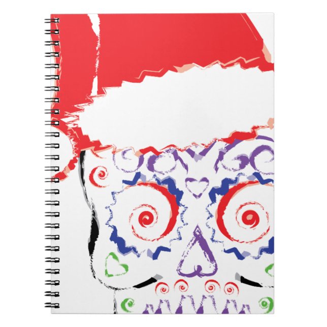 Sugar Skull Santa Notizblock (Vorderseite)
