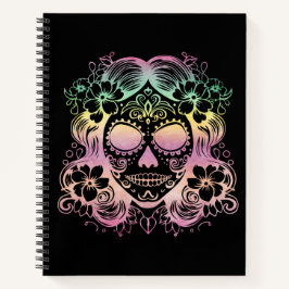 Sugar Skull Schöne La Catrina Tag der Toten Notizbuch