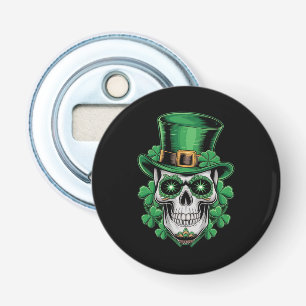 Sugar Skull St Patrick Day Lucky Kleeblatt Flaschenöffner