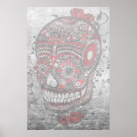 Sugar Skull Wedding Guest Signature Poster