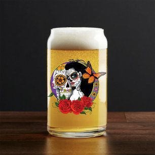 Sugar Skulls Art Nouveau Dosenglas