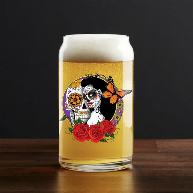 Sugar Skulls Art Nouveau Dosenglas (Von Creator hochgeladen)