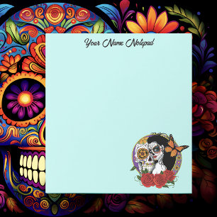 Sugar Skulls Art Nouveau Notizblock