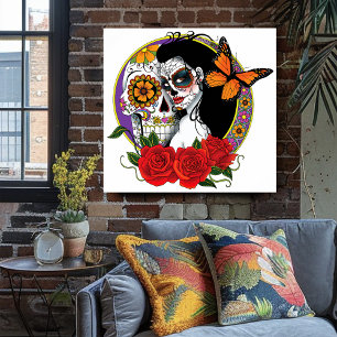 Sugar Skulls Art Nouveau Poster