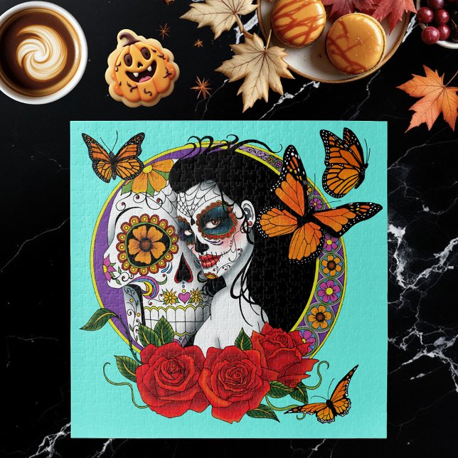 Sugar Skulls Art Nouveau Puzzle (Von Creator hochgeladen)