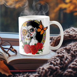 Sugar Skulls Art Nouveau Tasse