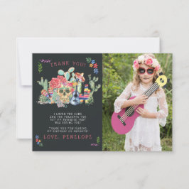 Sugar Skulls Day of the Dead Foto Danke Card Einladung