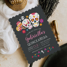 Sugar Skulls Day of the Dead Theme Quinceanera