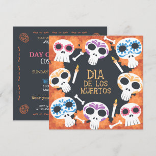 Sugar Skulls Dia de Muertos Party Einladung