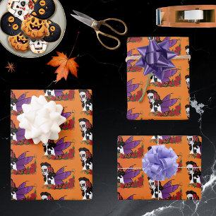 Sugar Skulls Fairy Sunset Geschenkpapier Set