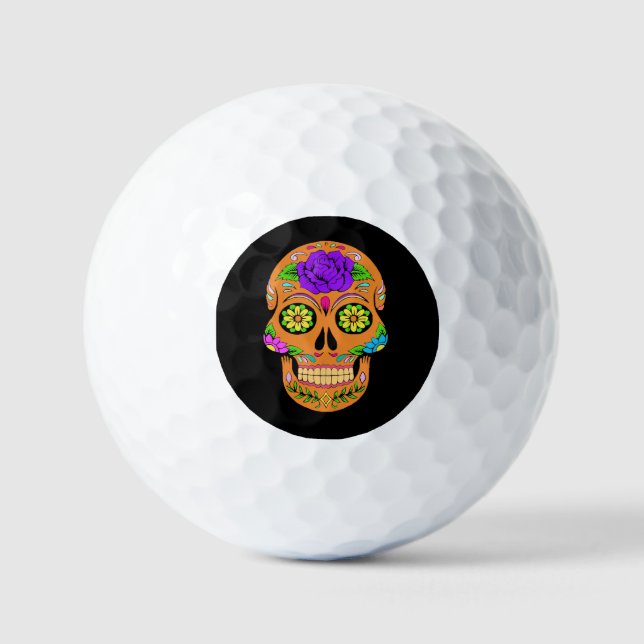 Sugar Skulls Golf Balls Golfball (Vorderseite)