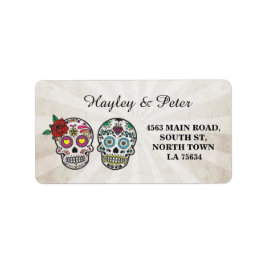 Sugar Skulls Halloween Address Stickers Labels Adressaufkleber