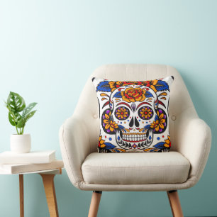 Sugar Skulls Holidays Muster Square Kissen