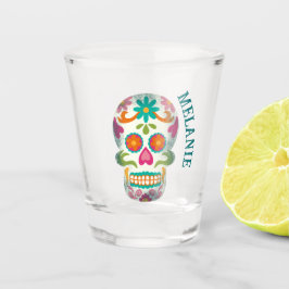 Sugar Skulls Illustration Personalisiert Schnapsglas