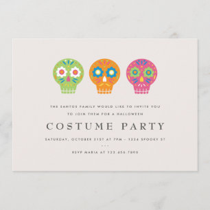 Sugar Skulls Kostume Party Einladung
